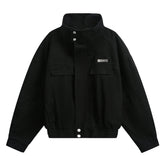 Clothing Style Distressed Stand Collar Mens New Street Coat
